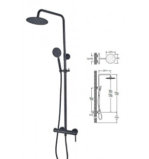 Conjunto Monomando Redondo Negro NQ