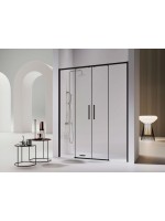 Delta 100: Mampara Ducha Frontal 2 Fijos + 2 Correderas Transparente