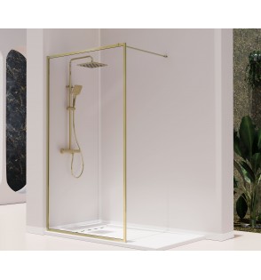 Fresh Fijo ducha oro cepillado marco perimetral