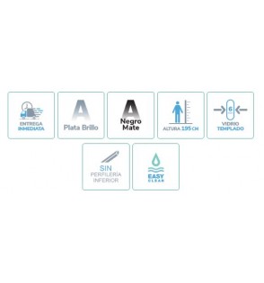 Nardi: Frente de ducha plegable (65-99cm) 2