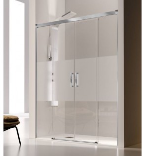 Glasé: Mampara Ducha Frontal 2 Fijos + 2 Correderas Transparente 132-200 cm 2