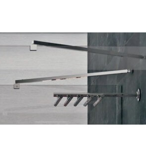 Rimini: Panel Fijo De Ducha Transparente Negro 2