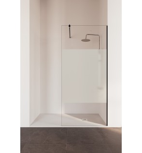 Rimini: Panel Fijo De Ducha Serigrafiado Negro