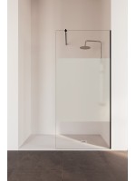 Rimini: Panel Fijo De Ducha Serigrafiado Negro