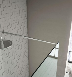 Rimini: Panel Fijo De Ducha Serigrafiado Negro 2