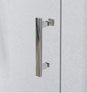 Milan: Panel Fijo + Abatible De Ducha Serigrafiado Cromo o Negro Mate 98.5-140 cm 2