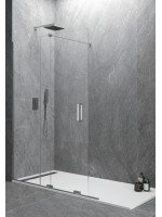Kenna: Panel Ducha Frontal Fijo + Corredera Transparente 95-180 cm
