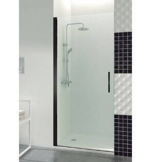 Open Black Combi A: Mampara Ducha Abatible Con Cierre Imán a Pared