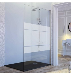 Fresh: Panel Fijo Ducha Serigrafiado con escuadra